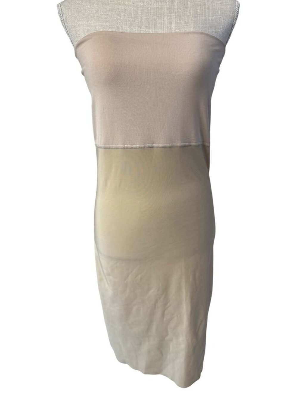 Spanx Nude Strapless Shapewear Slip Dress Seamless Body Shaper XL